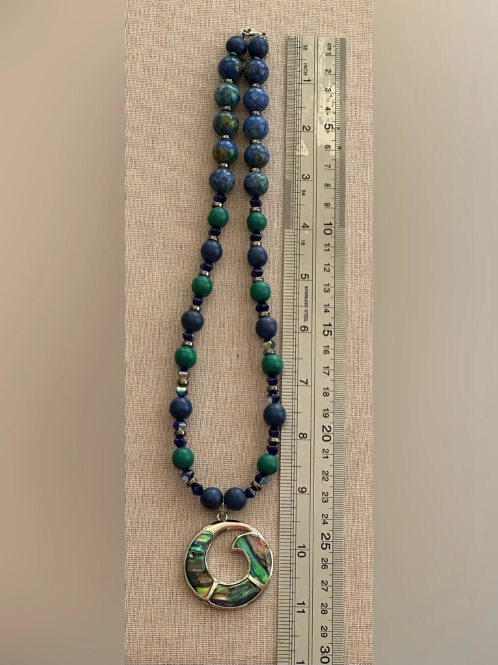 22 inch Abalone Shell bead necklace NWOT - Picture 15 of 15
